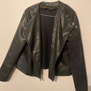 SHEIN Dark Leather Jacket